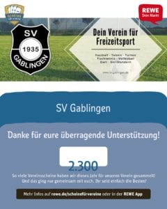SV Gablingen - Danke für Scheine für Vereine